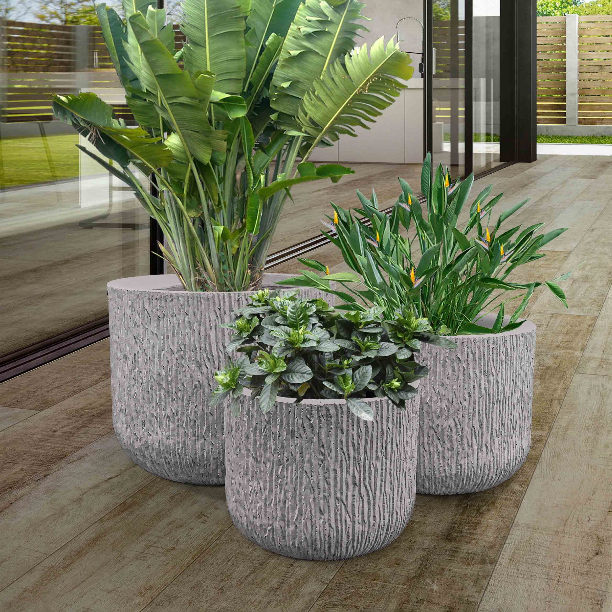 round planter pots