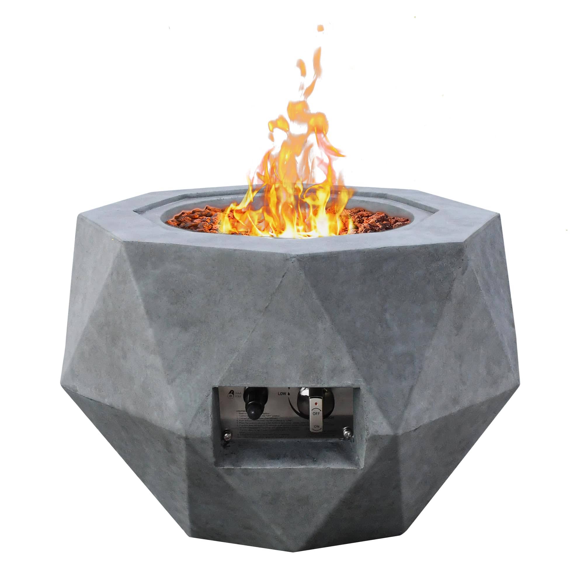 B2B customizable gas concrete fire pit with propane